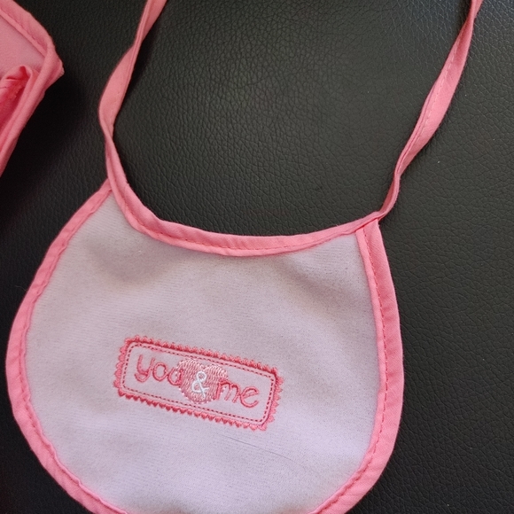 You and Me Blanket and Bib Set - Used, Excellent Condition, Like New - Picture 4 of 4